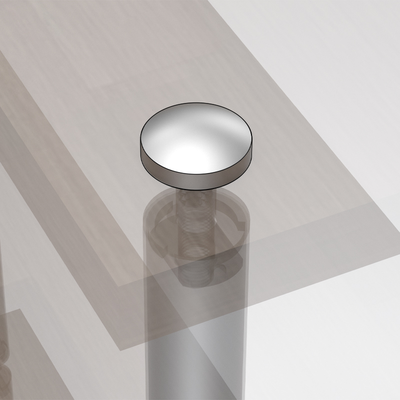 DECORATIVE END CAP Φ.32 HIDDEN D.32 SHELVING SYSTEM
